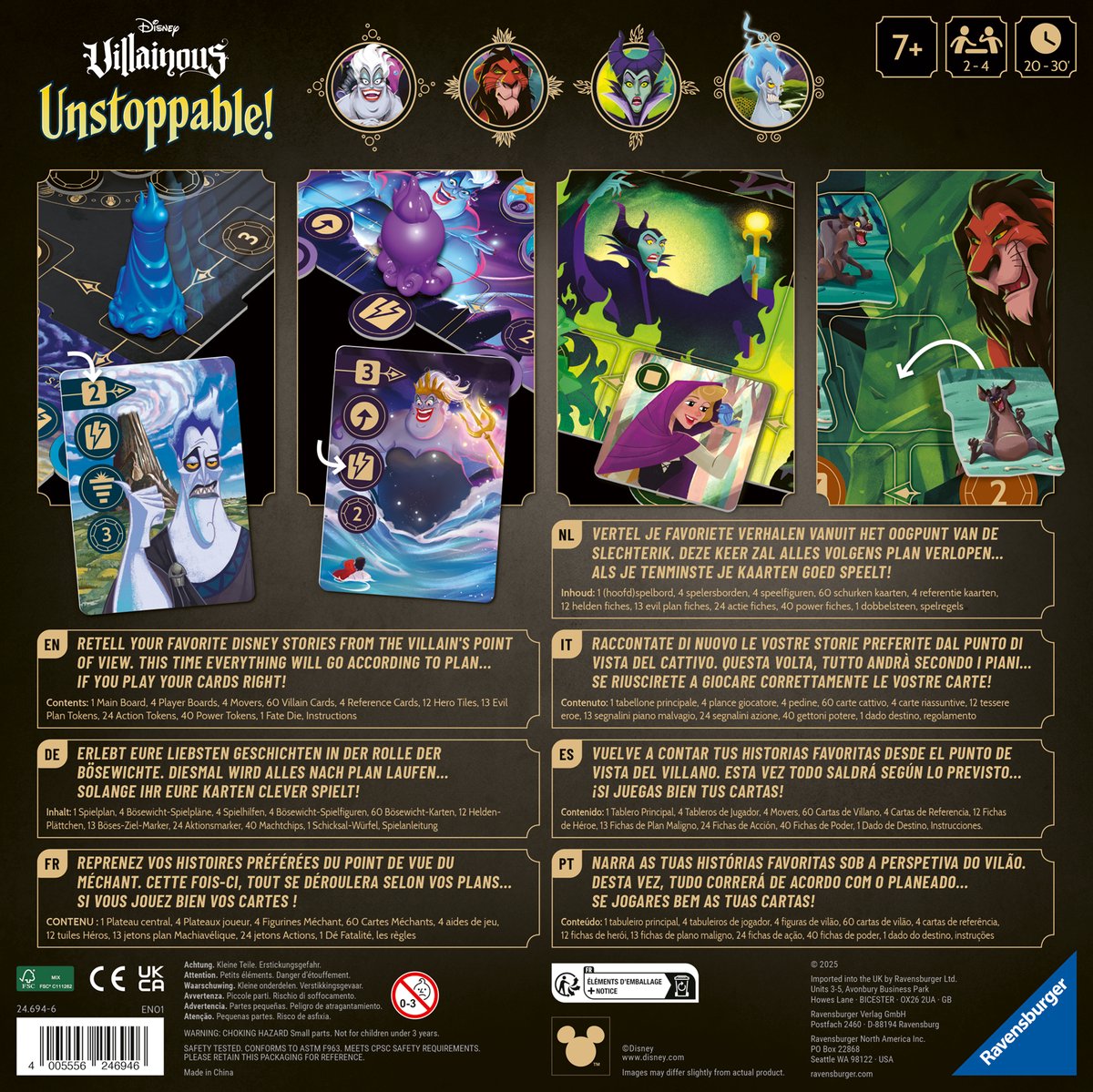 Ravensburger - Disney Villainous Unstoppable - Strategiespel - Bordspel