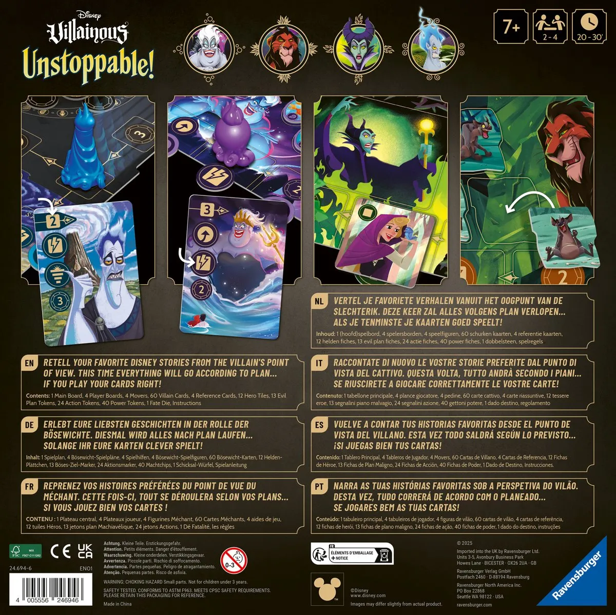 Ravensburger Disney Villainous Unstoppable Strategiespel 24694 - 2-4 Spelers