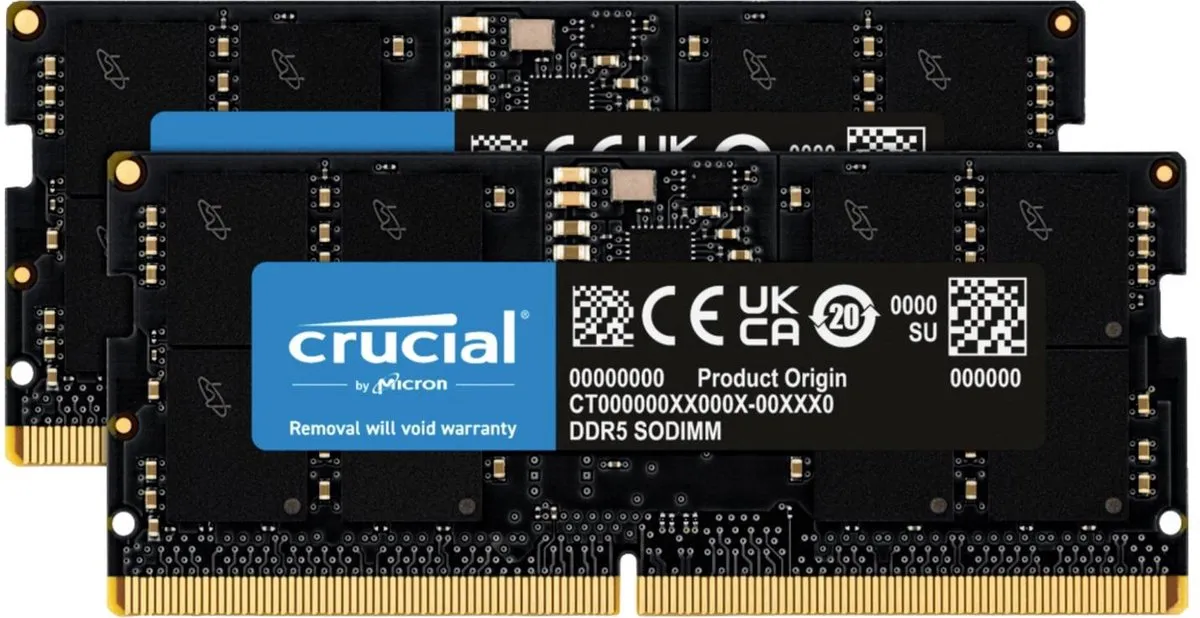 Crucial CT2K16G56C46S5 Laptopgeheugen 32GB DDR5 5600MHz