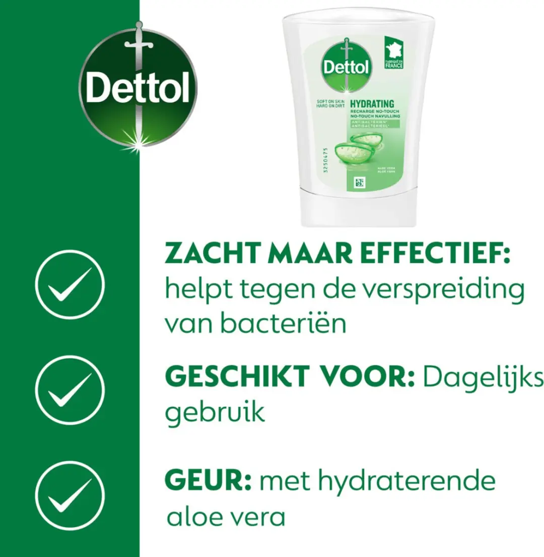 Dettol Wasgel Navulling Hydrate Aloë Vera & Bamboe 500ml - 2 Stuks