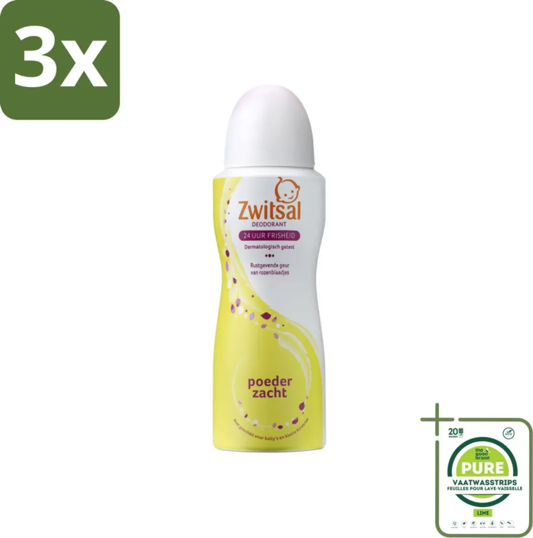 Zwitsal Poederzachte Deodorant Rozengeur 300ml