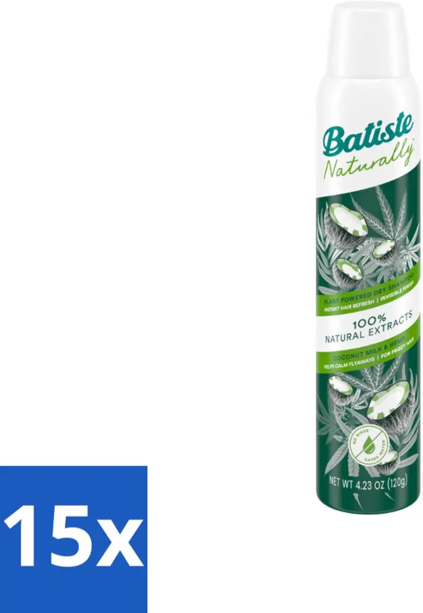 Batiste Naturally Coconut & Hemp Droogshampoo 200ml