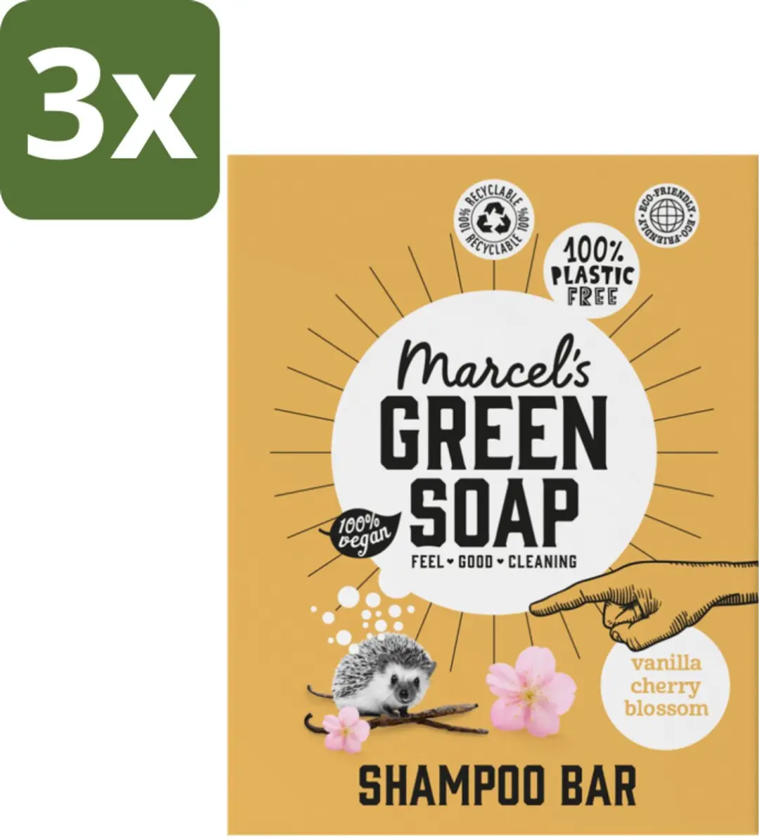 Marcel's Green Soap Shampoobar Vanilla & Cherry Blossom