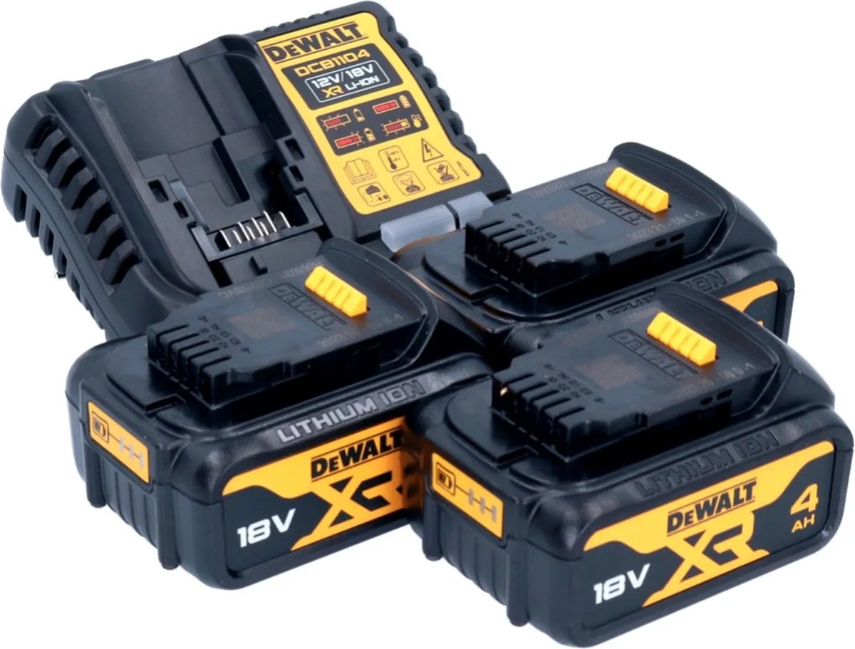 DeWalt DCB1104 M3 Accu-starterset 12V/18V - 3x 4,0Ah + oplader