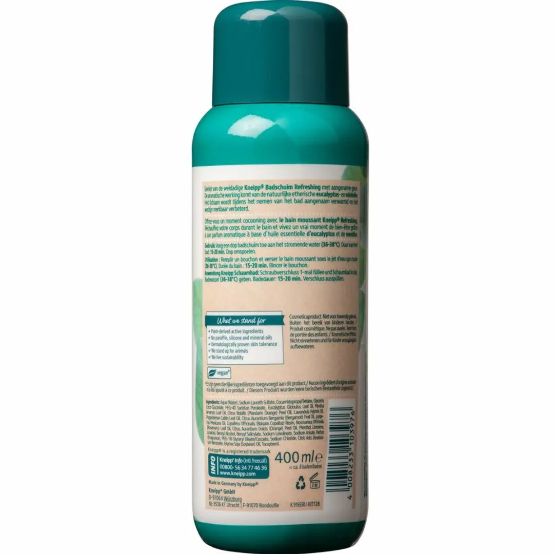 Kneipp Badschuim Mint Eucalyptus 400ml - 7 Stuks