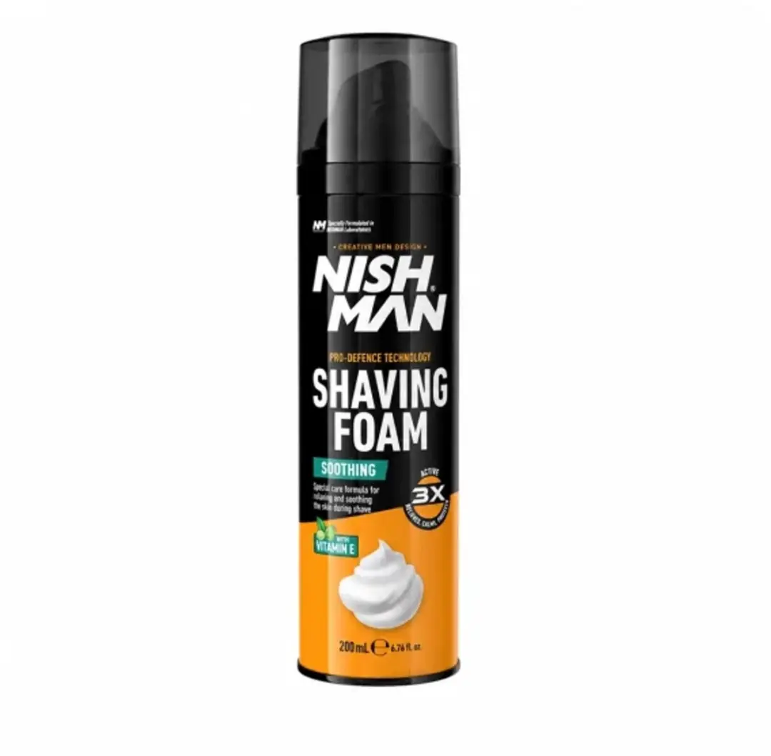Nishman Scheerschuim Soothing 200ml, verzachtend scheerschuim voor heren