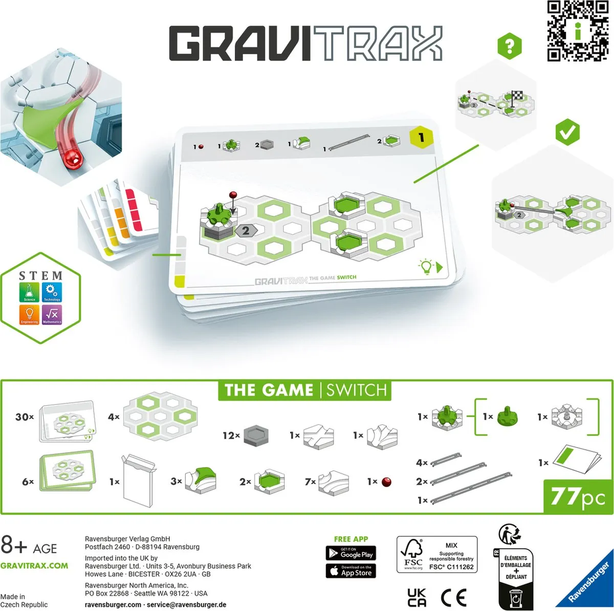 Ravensburger GraviTrax kogelbaan The Game Switch STEM speelgoed.