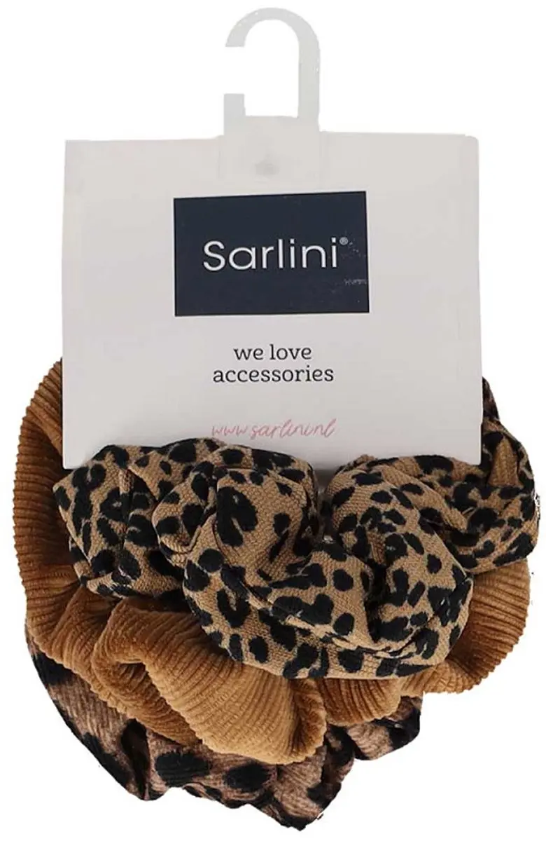 Sarlini Scrunchie Panterprint - 3 Stuks