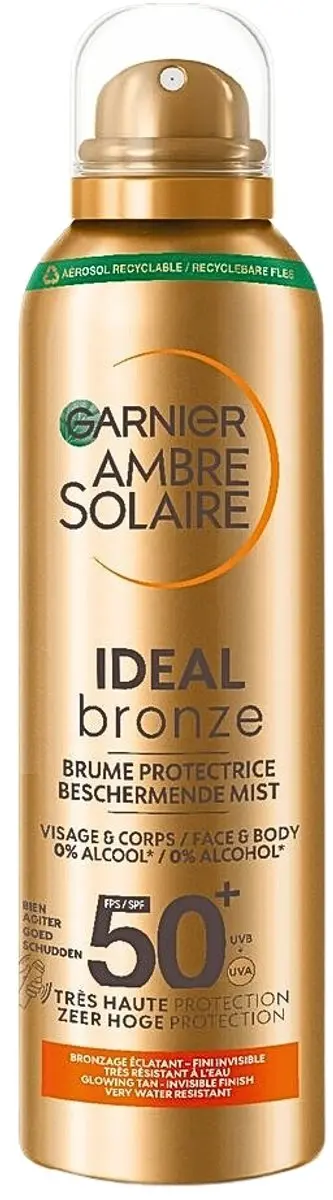 Garnier Ambre Solaire Ideal Bronze Beschermende Mist SPF 50+ 150ml