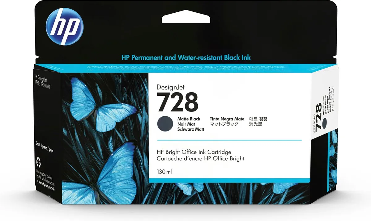 HP 3WX25A Inktcartridge Zwart - 130ml