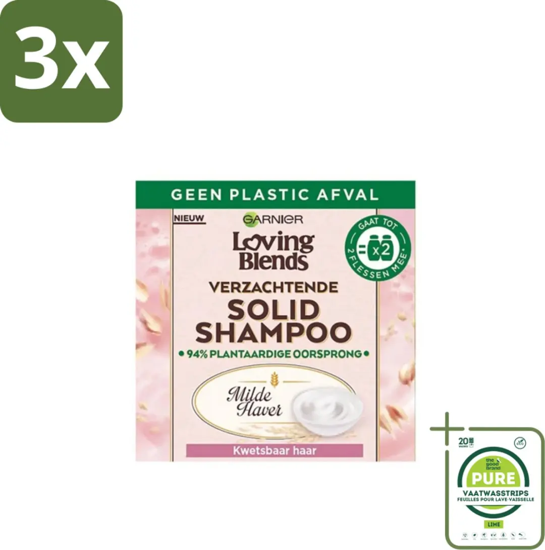 Garnier Loving Blends Milde Haver Solid Shampoo Bar 180g