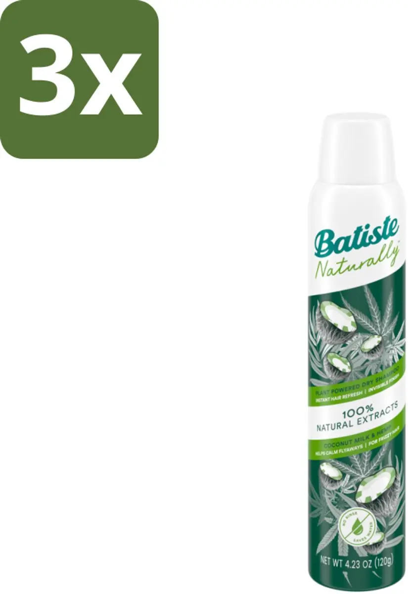 Batiste Naturally Coconut & Hemp Droogshampoo 200ml