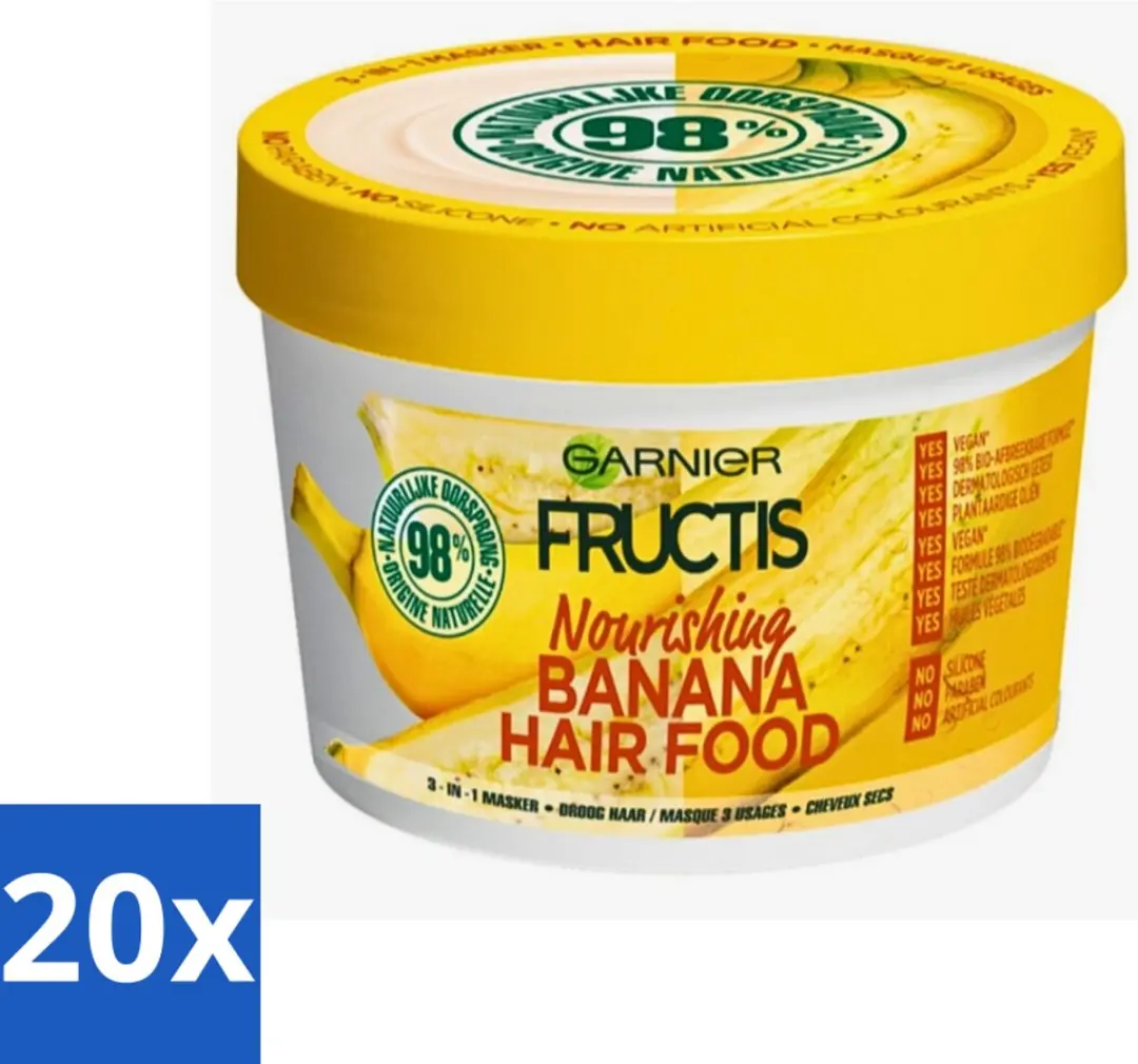 Garnier Fructis Hair Food Banana Haarmasker 400ml - 20 Stuks