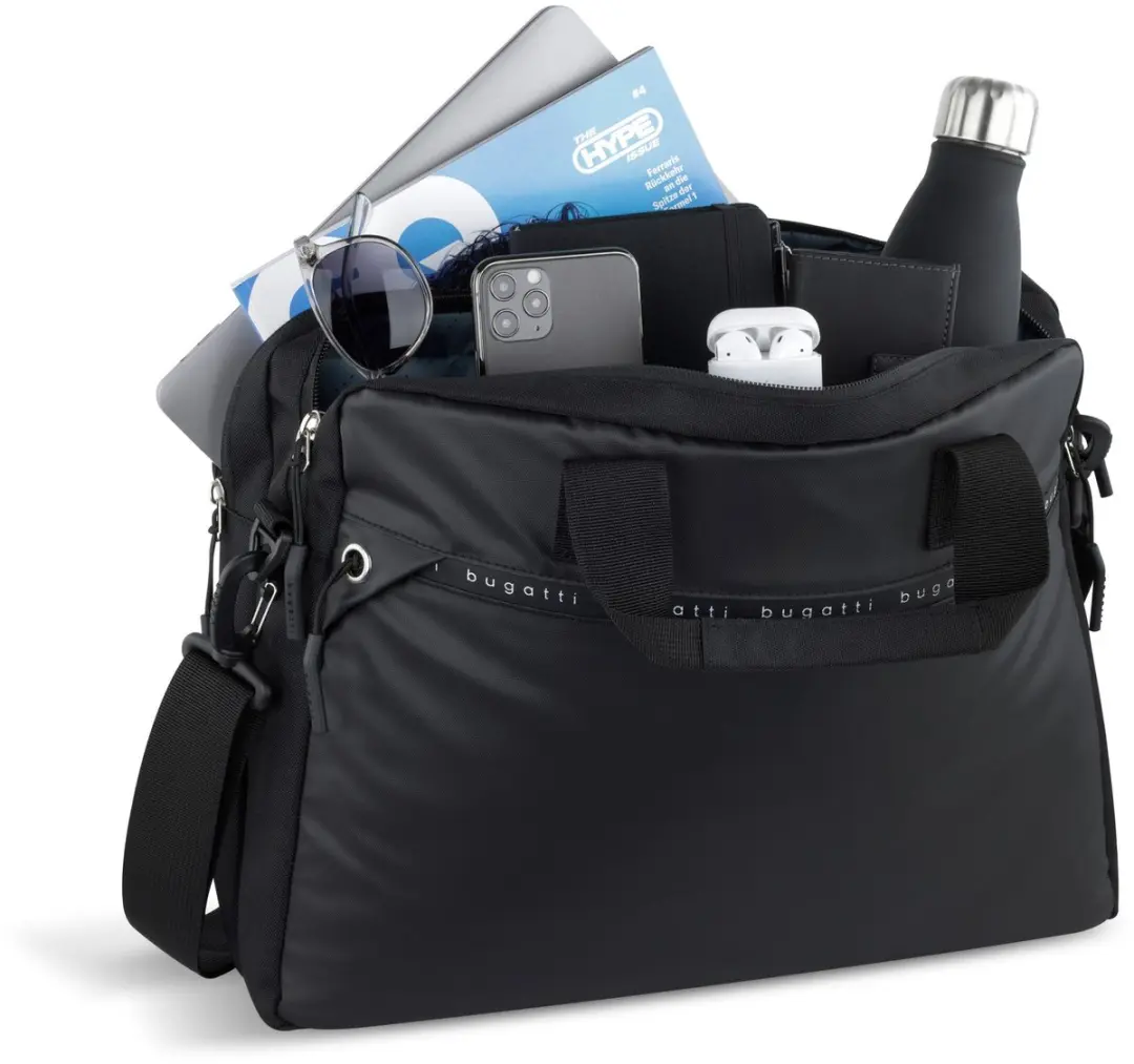 Bugatti Laptoptas Briefcase 49451001 - 12 inch - Zwart