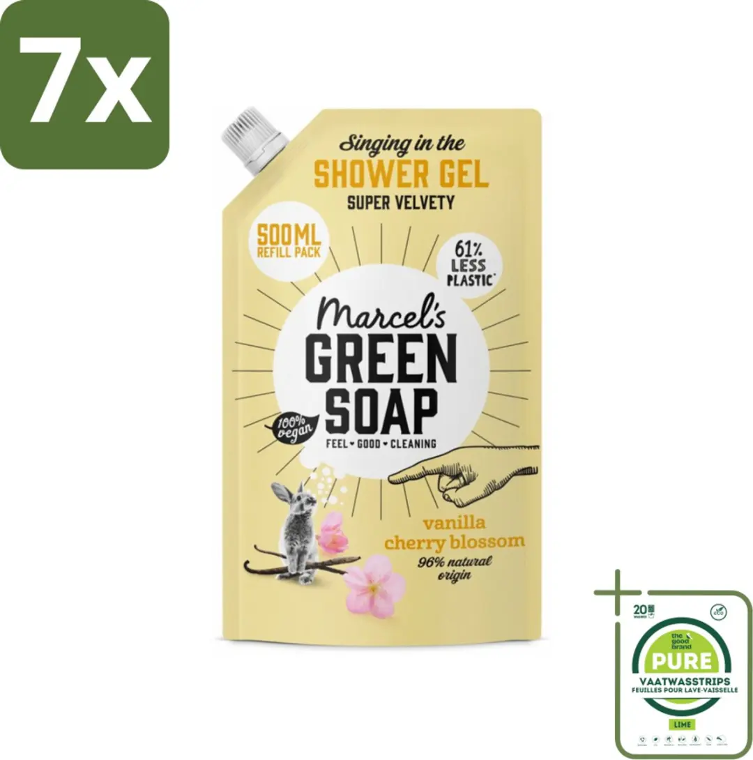 Marcel's Green Soap Navulling Vanille & Kersenbloesem 3500ml