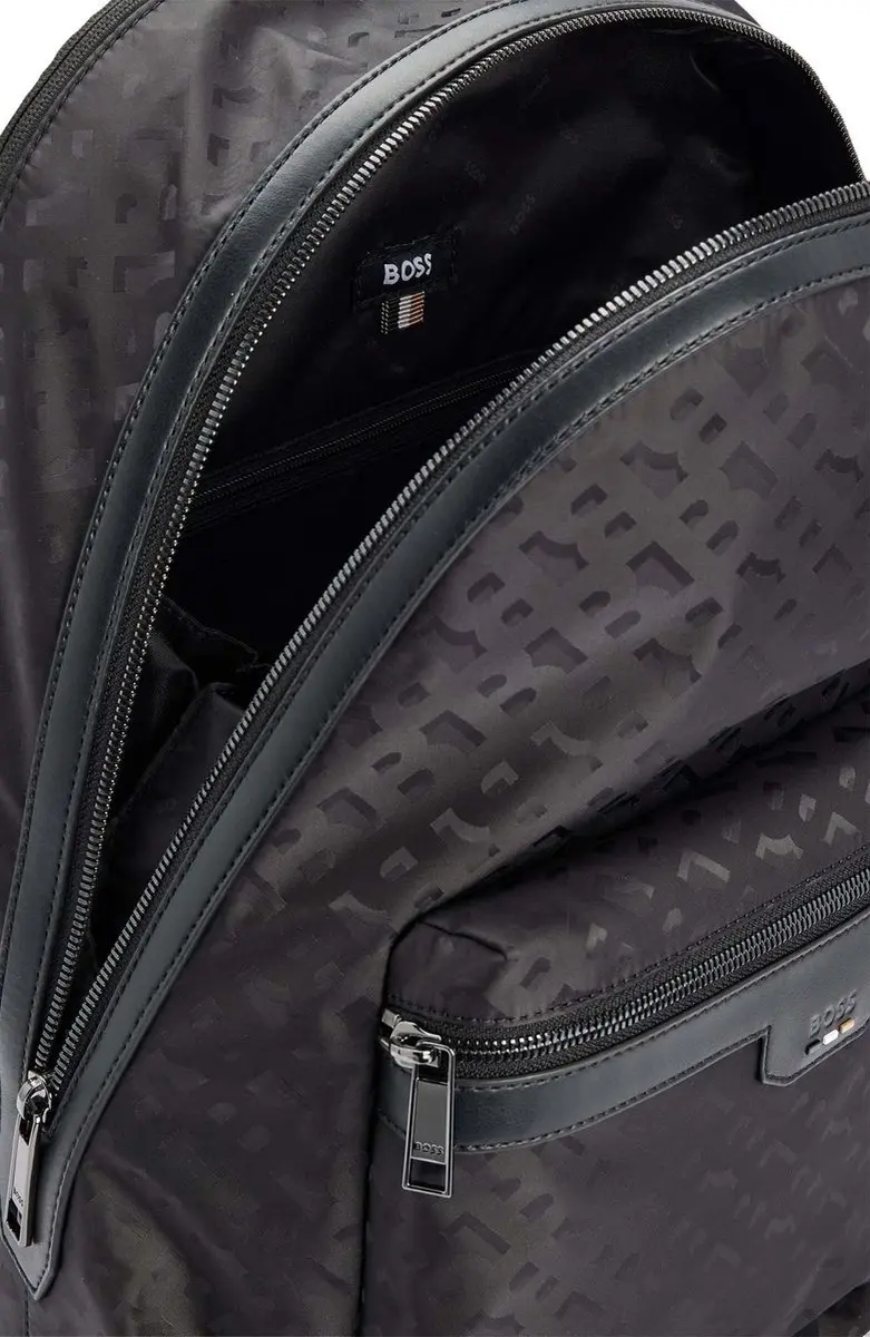 BOSS laptop rugzak rugzak Trystan Backpack Black zwart