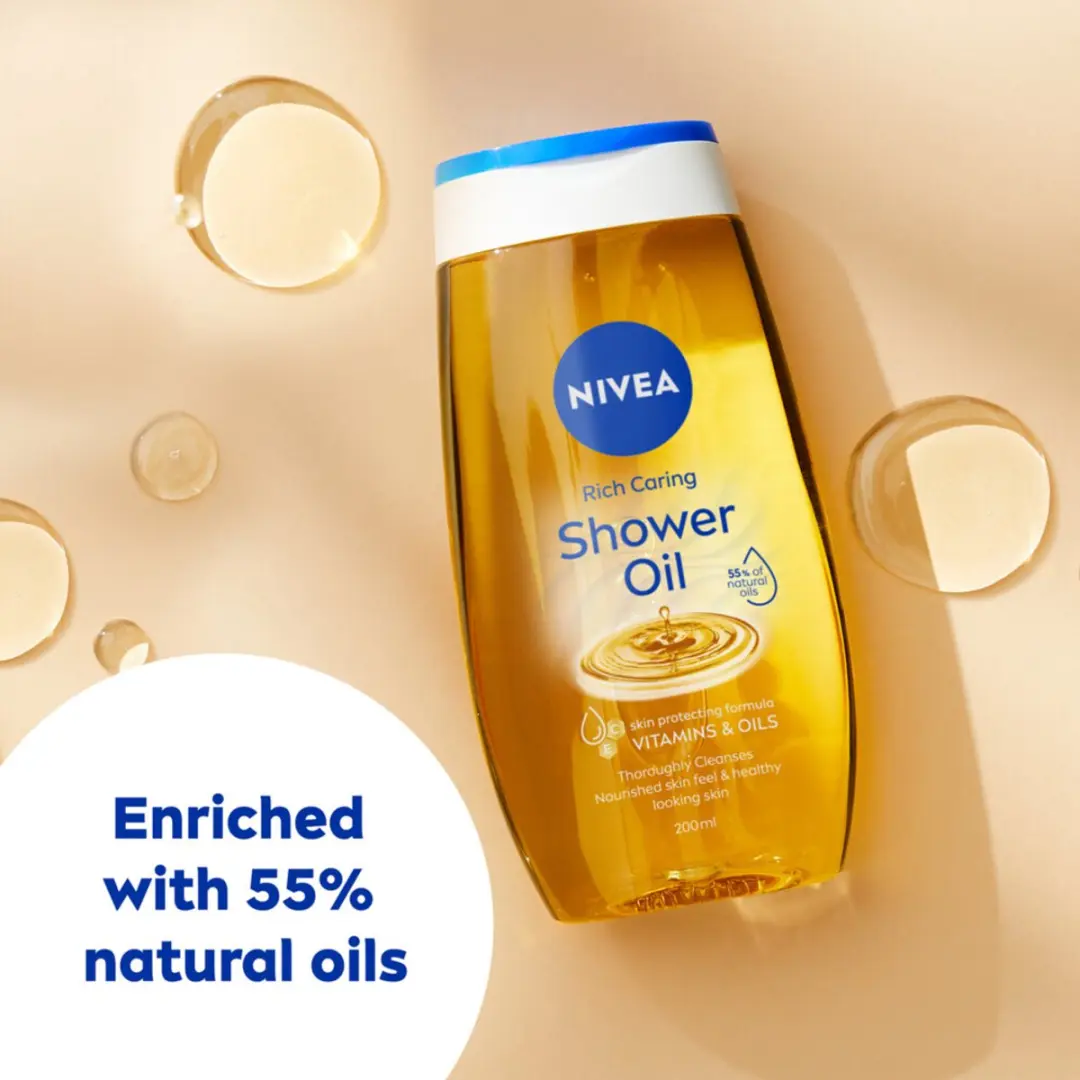 NIVEA - Doucheolie - Natuurlijke Doucheolie - 200 ml - Bulkverpakking - 10 stuks