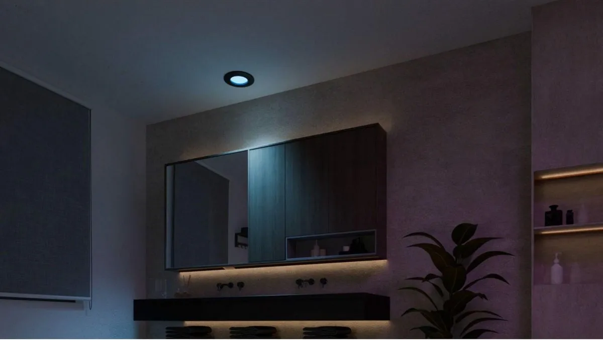 Philips Hue Inbouwspot RGB 3 Stuks - Ø90mm - Zwart - afbeelding 2 van 6