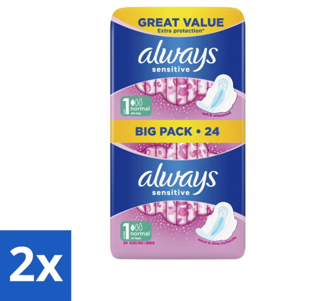 Always Sensitive Maandverband Normal 24 Stuks