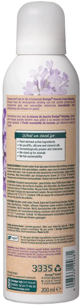 Kneipp Douche Schuim Relaxing Lavendel 200ml - 20 Stuks