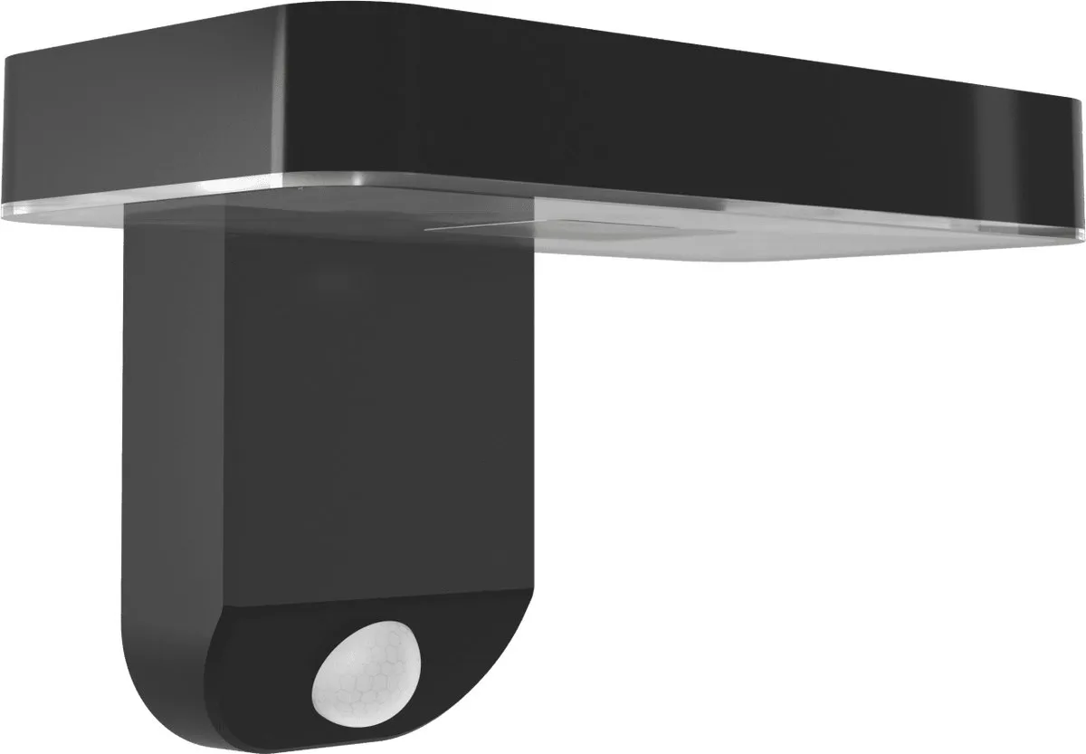 Calex Smart Outdoor Solar Wandlamp RGBW - Zwart - 2 Stuks