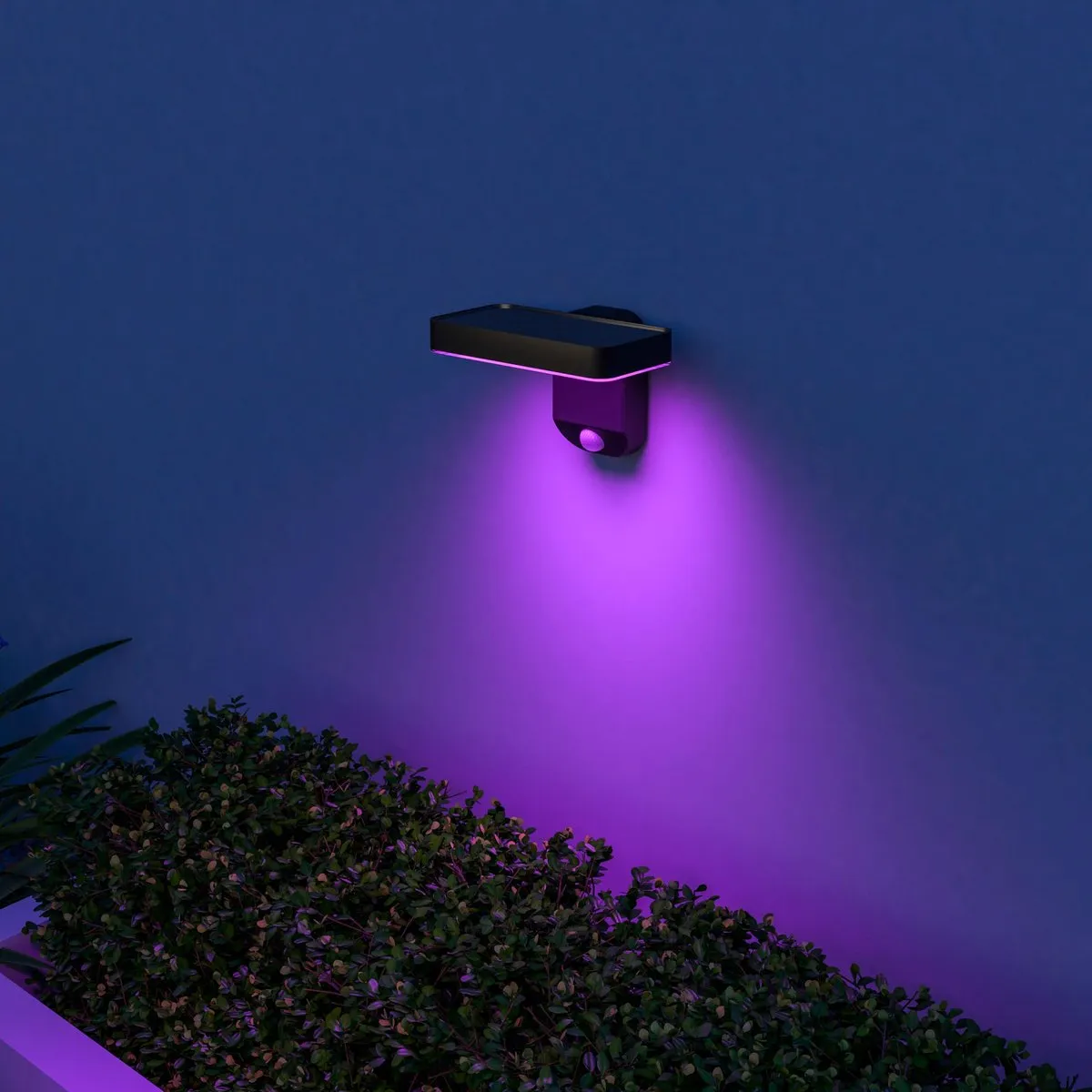 Calex Smart Outdoor Solar Wandlamp RGBW - Zwart - 2 Stuks