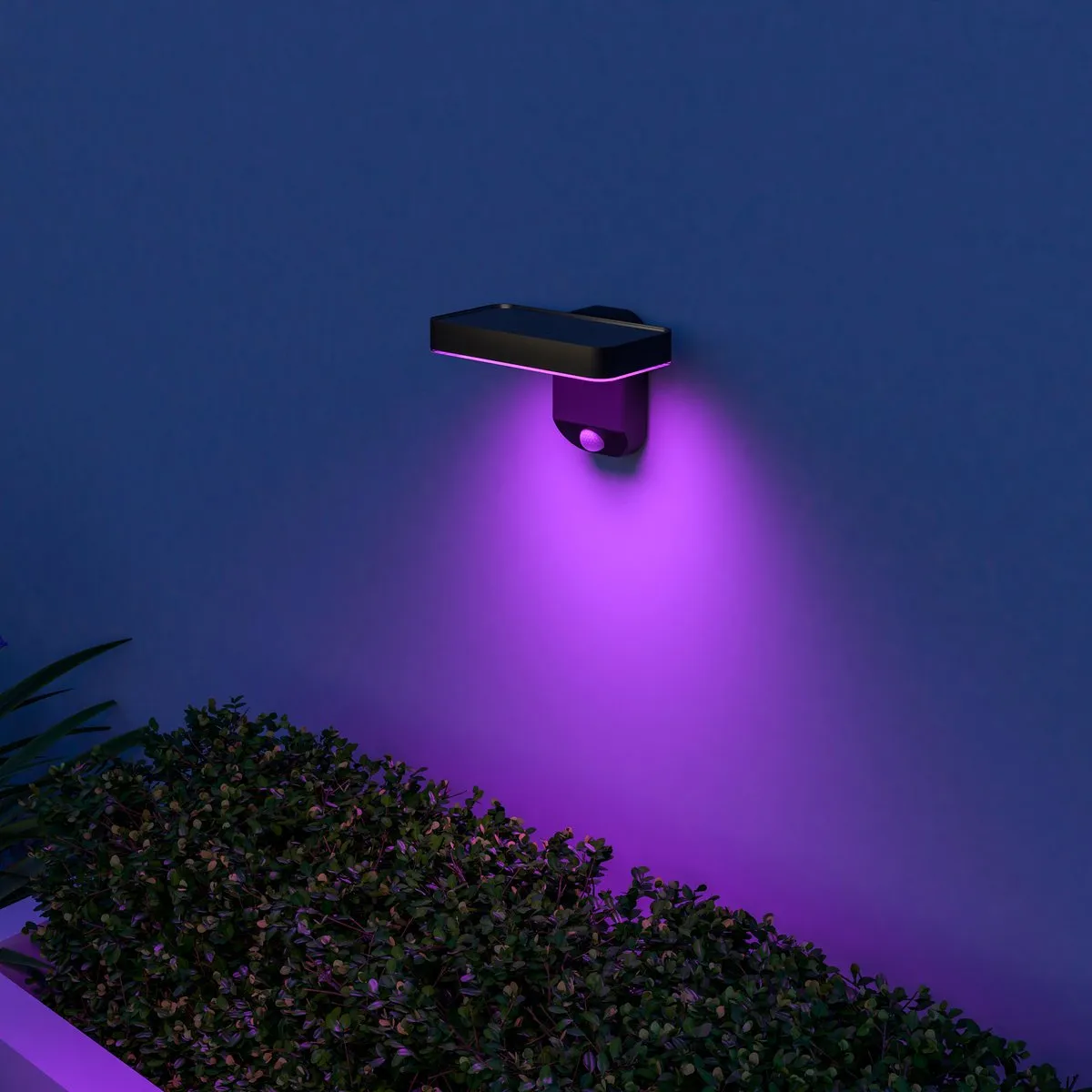 Calex Smart Outdoor Solar Wandlamp RGBW - Zwart - 2 Stuks
