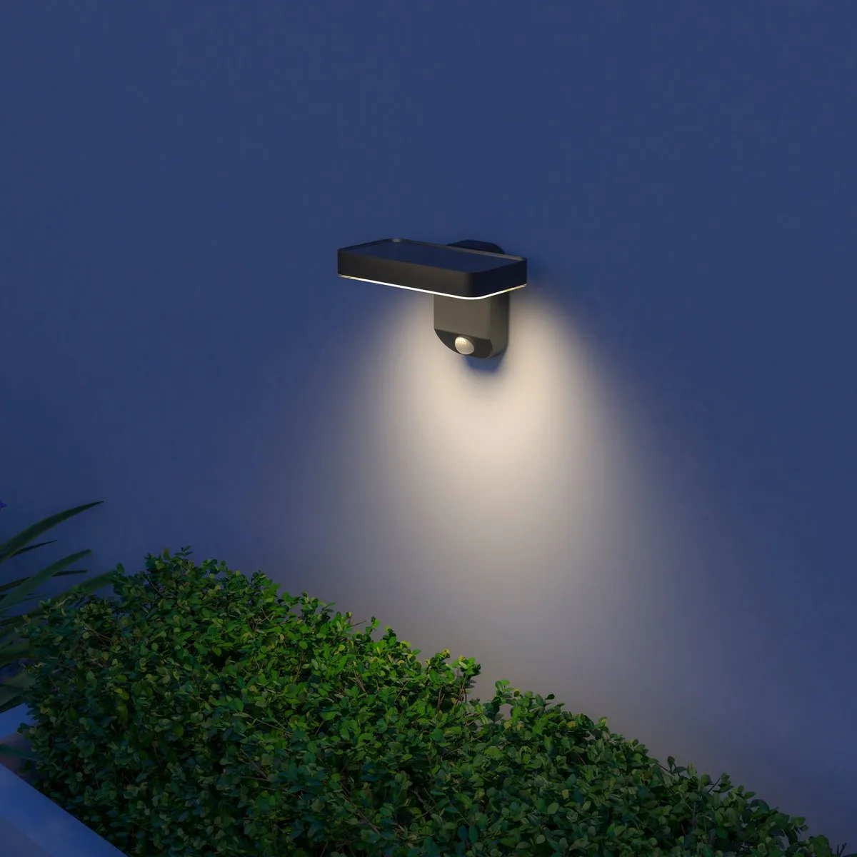 Calex Smart Outdoor Solar Wandlamp RGBW - Zwart - 2 Stuks