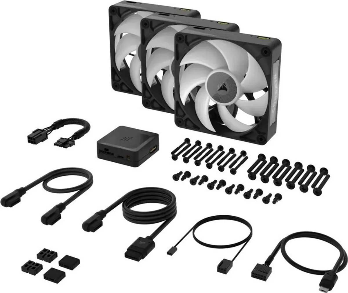 Corsair iCUE LINK RX120 MAX RGB Ventilatoren - 3x 120mm - 71.28 cfm - Zwart