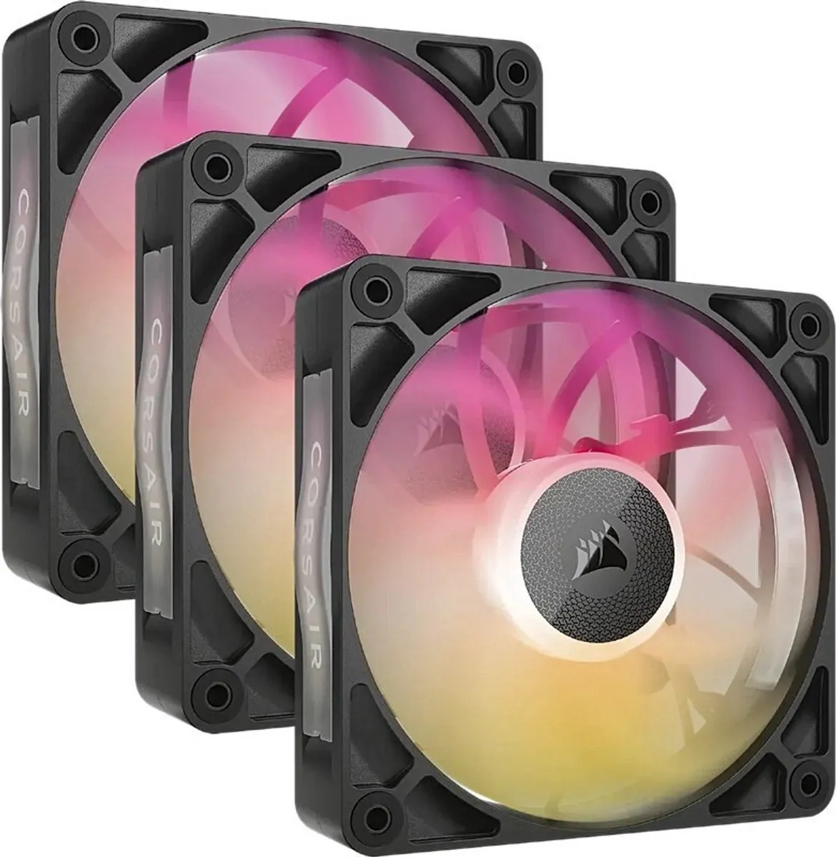 Corsair iCUE LINK RX120 MAX RGB Ventilatoren - 3x 120mm - 71.28 cfm - Zwart