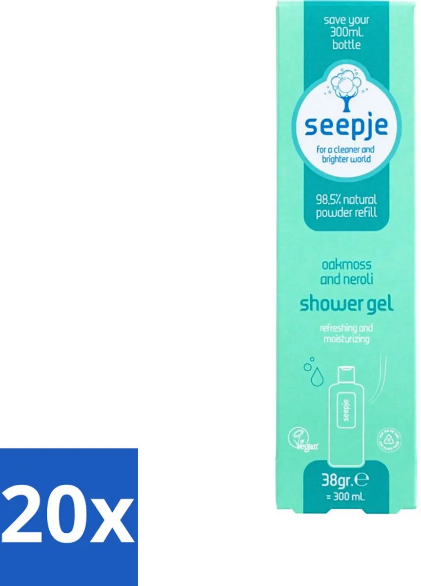 Seepje Douchegel Navulling Eikenmos & Neroli 20 Stuks