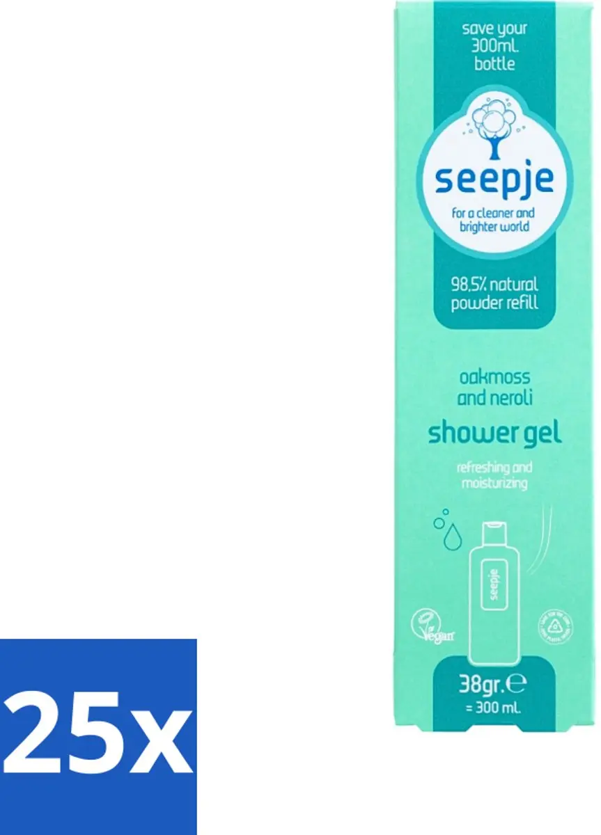 Seepje Douchegel Navulling Eikenmos & Neroli 25 Stuks