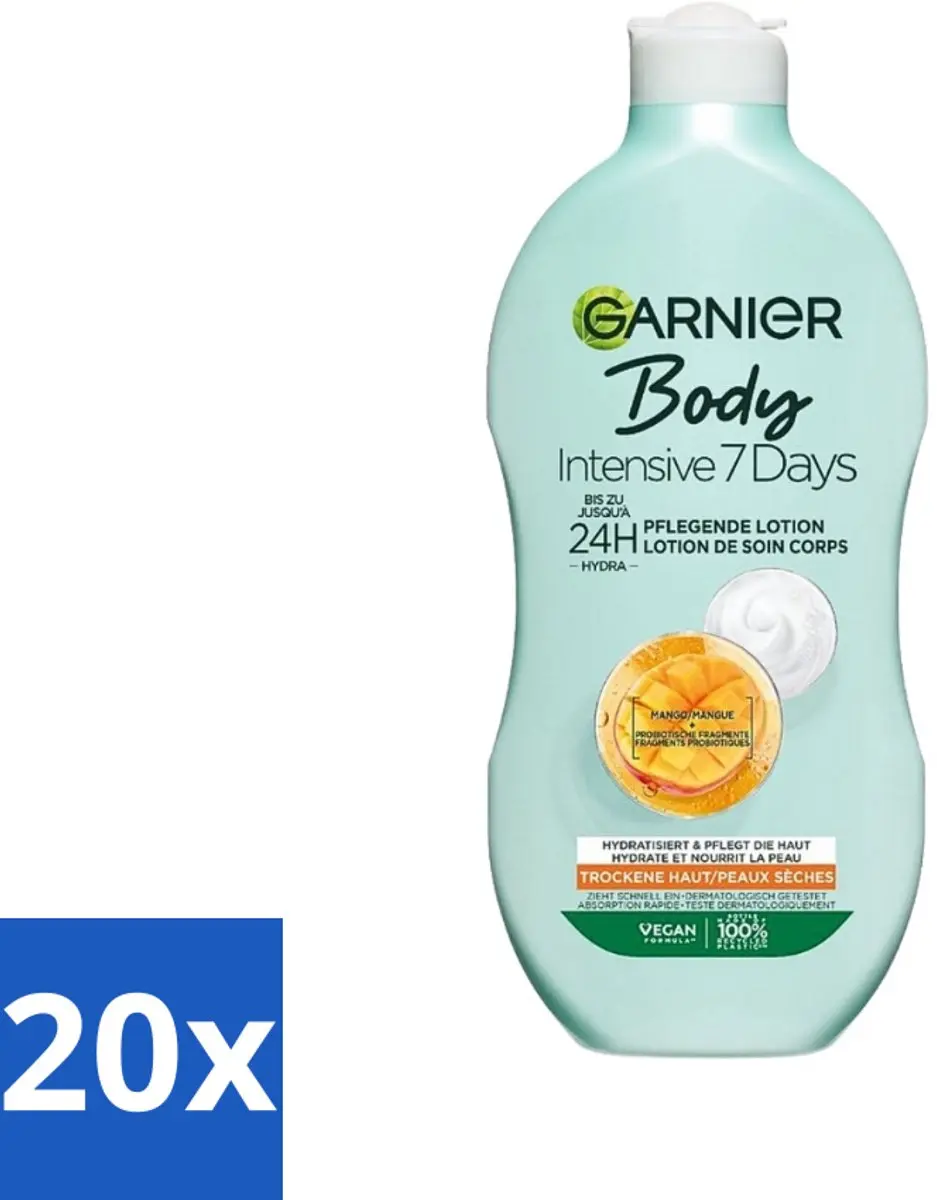 Garnier Bodylotion Intensive 7 Days Mango & Probiotica 400ml - 20 Stuks