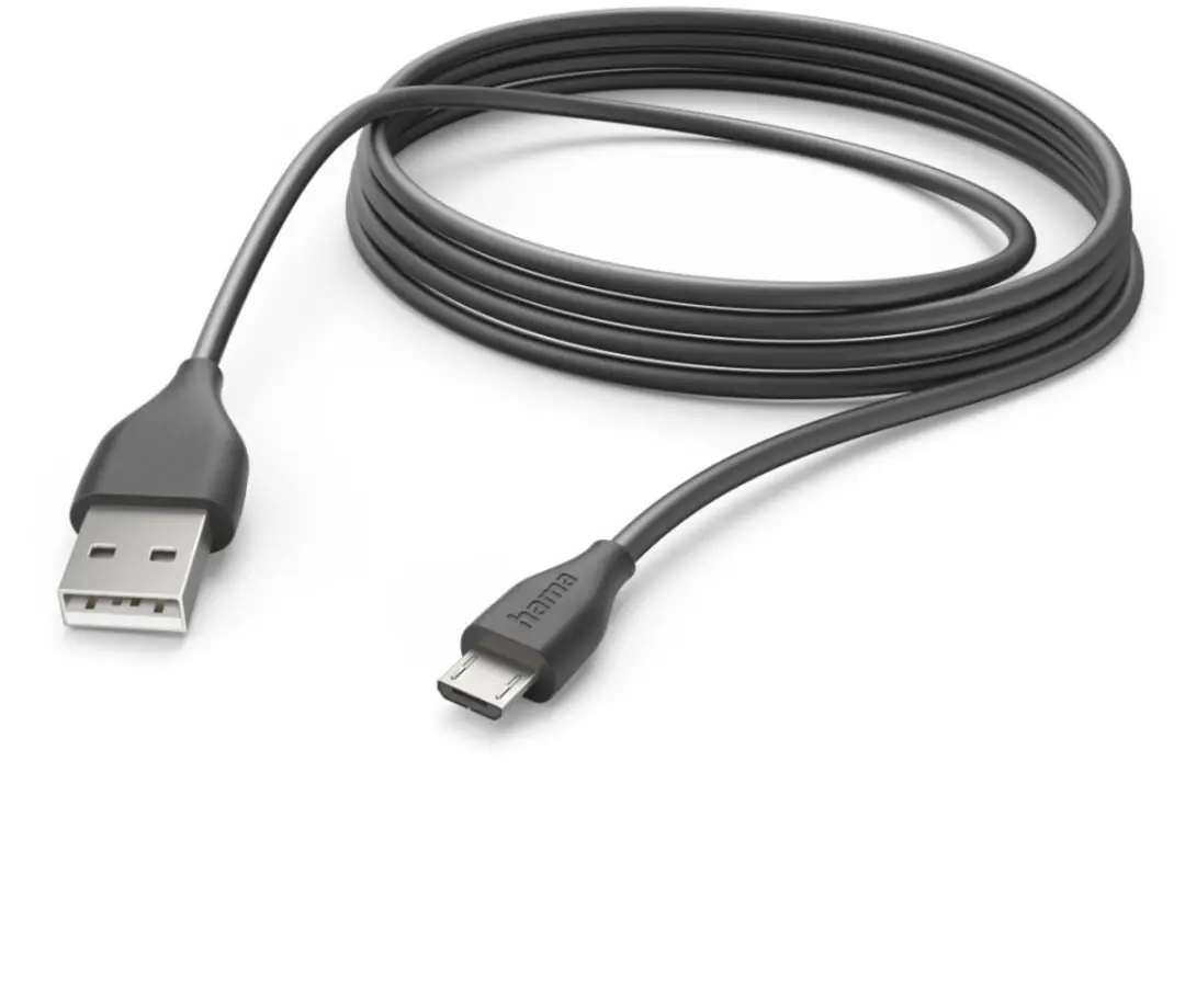 Hama USB-A naar Micro USB Kabel 3m - Zwart