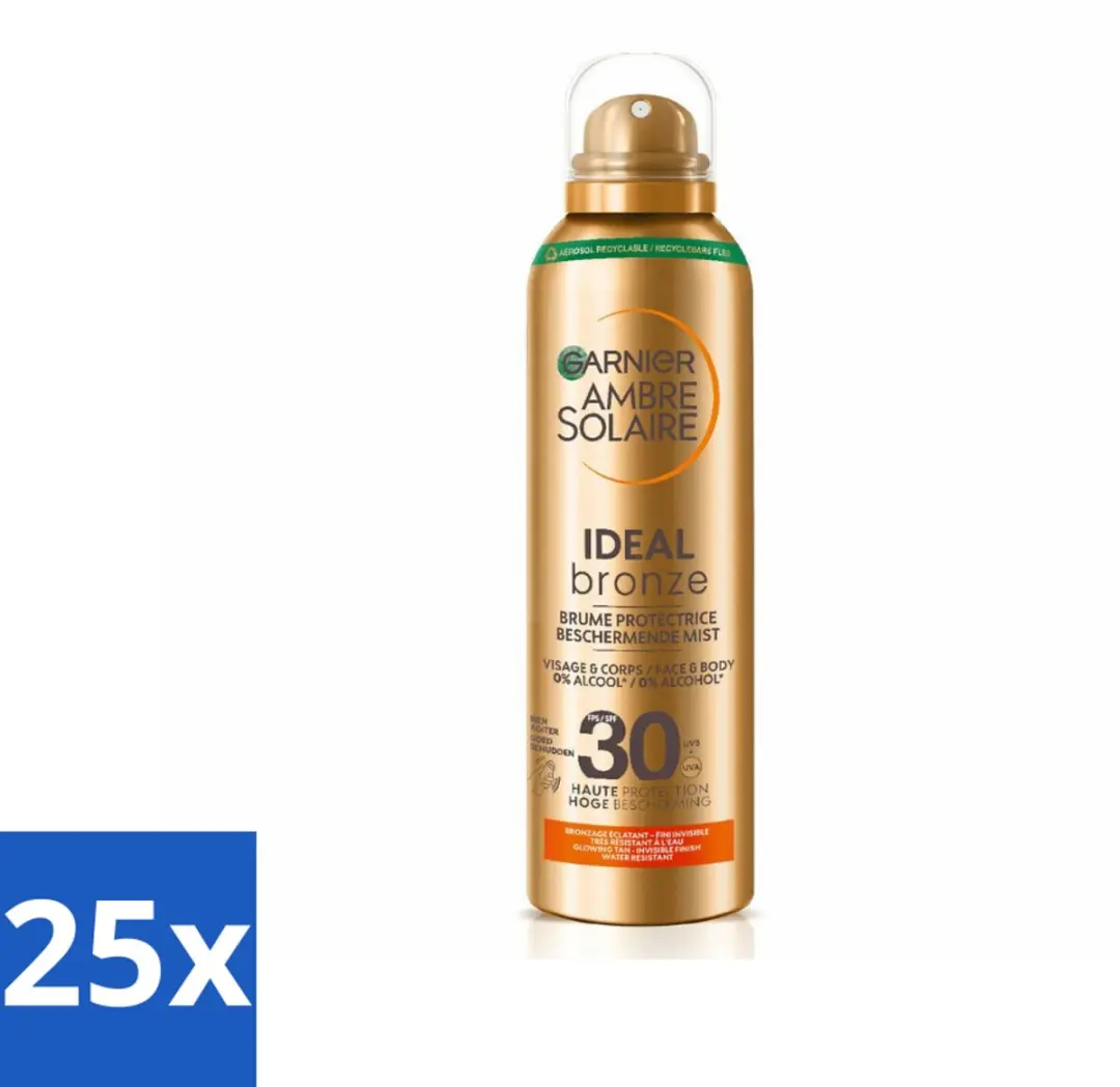 Garnier Ambre Solaire Ideal Bronze SPF 30 Beschermende Mist 25x150ml