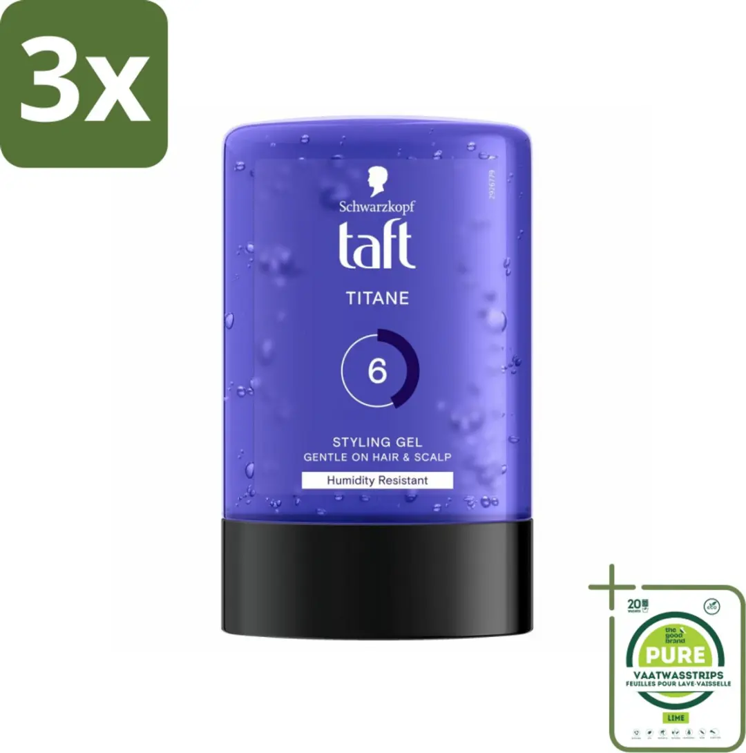 Taft Titane 6 Styling Gel 900ml (3x300ml)