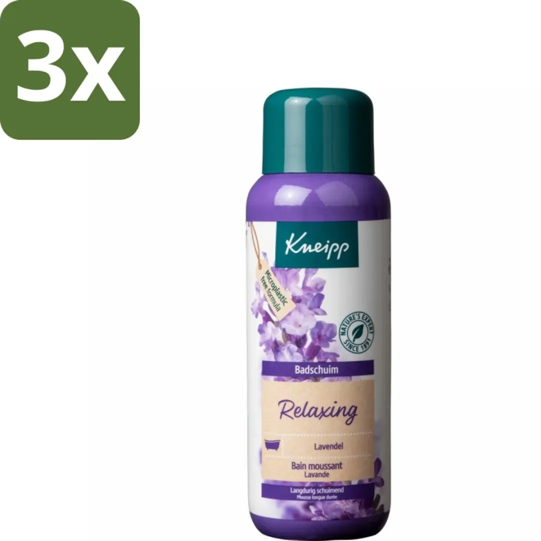Kneipp - Badschuim - Lavendel - Bloemige geur - 400 ml - Bulkverpakking - 3 stuks
