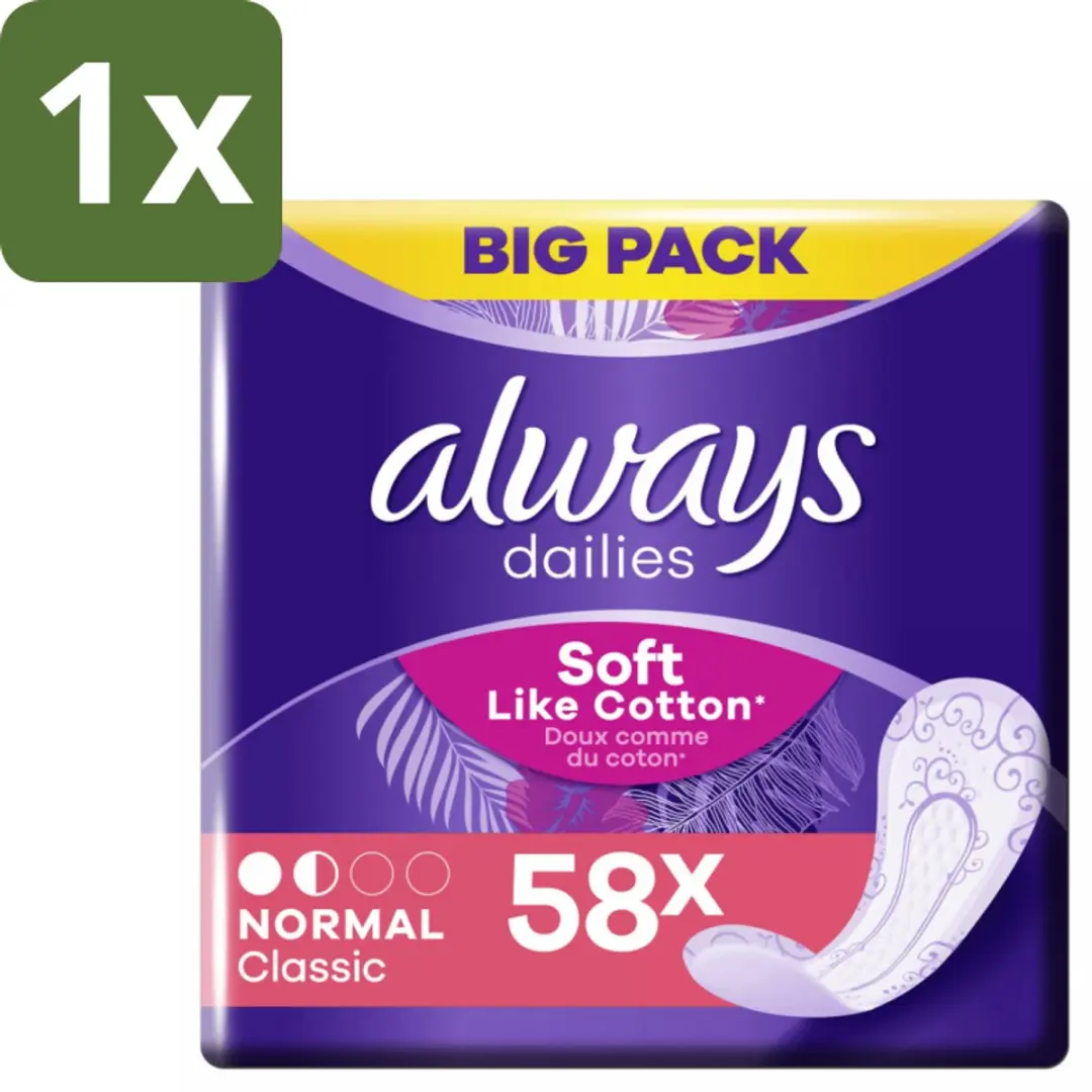 Always Normal Inlegkruisjes 58 Stuks
