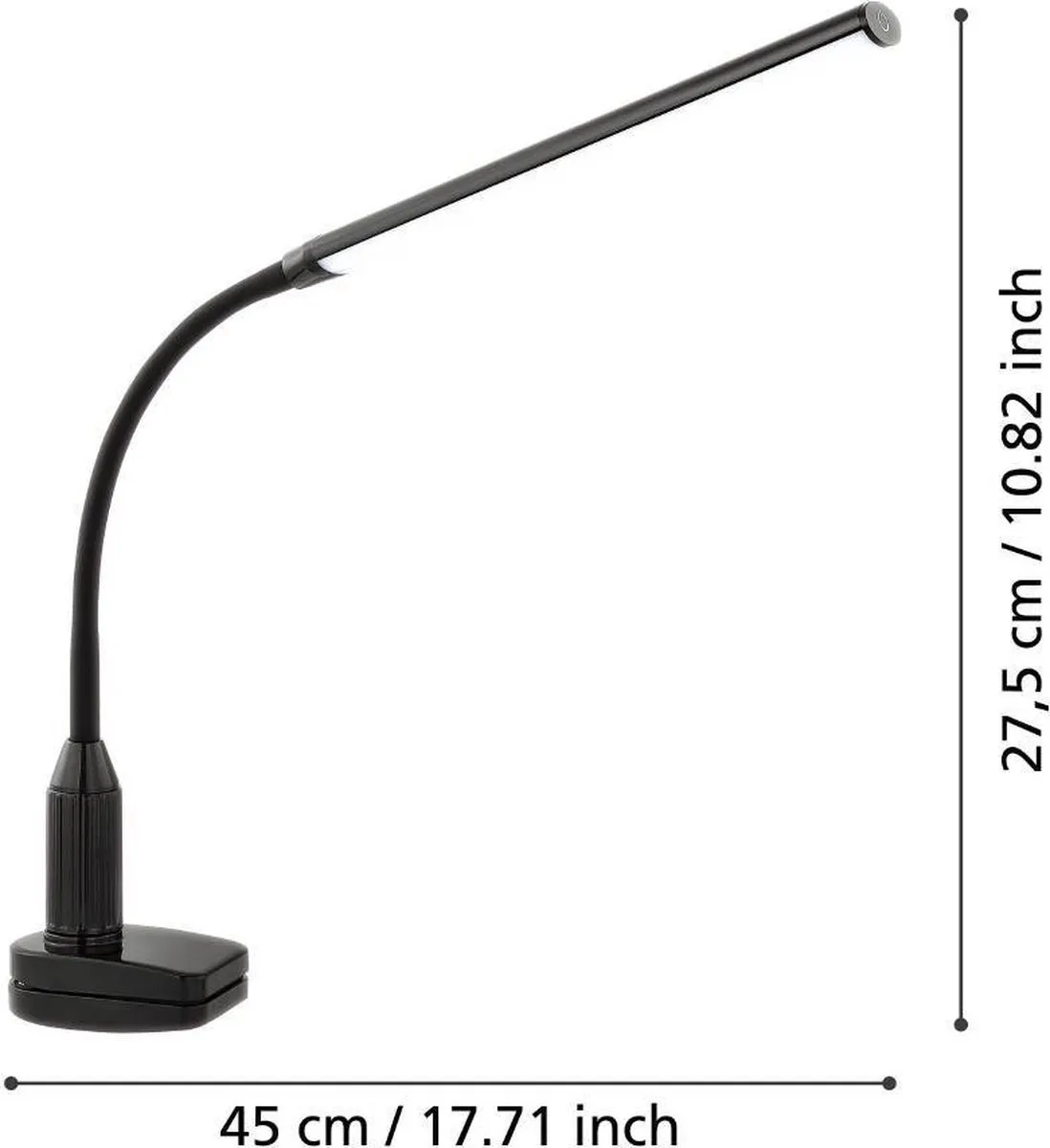 Eglo Laroa LED Tafellamp 45cm - Zwart