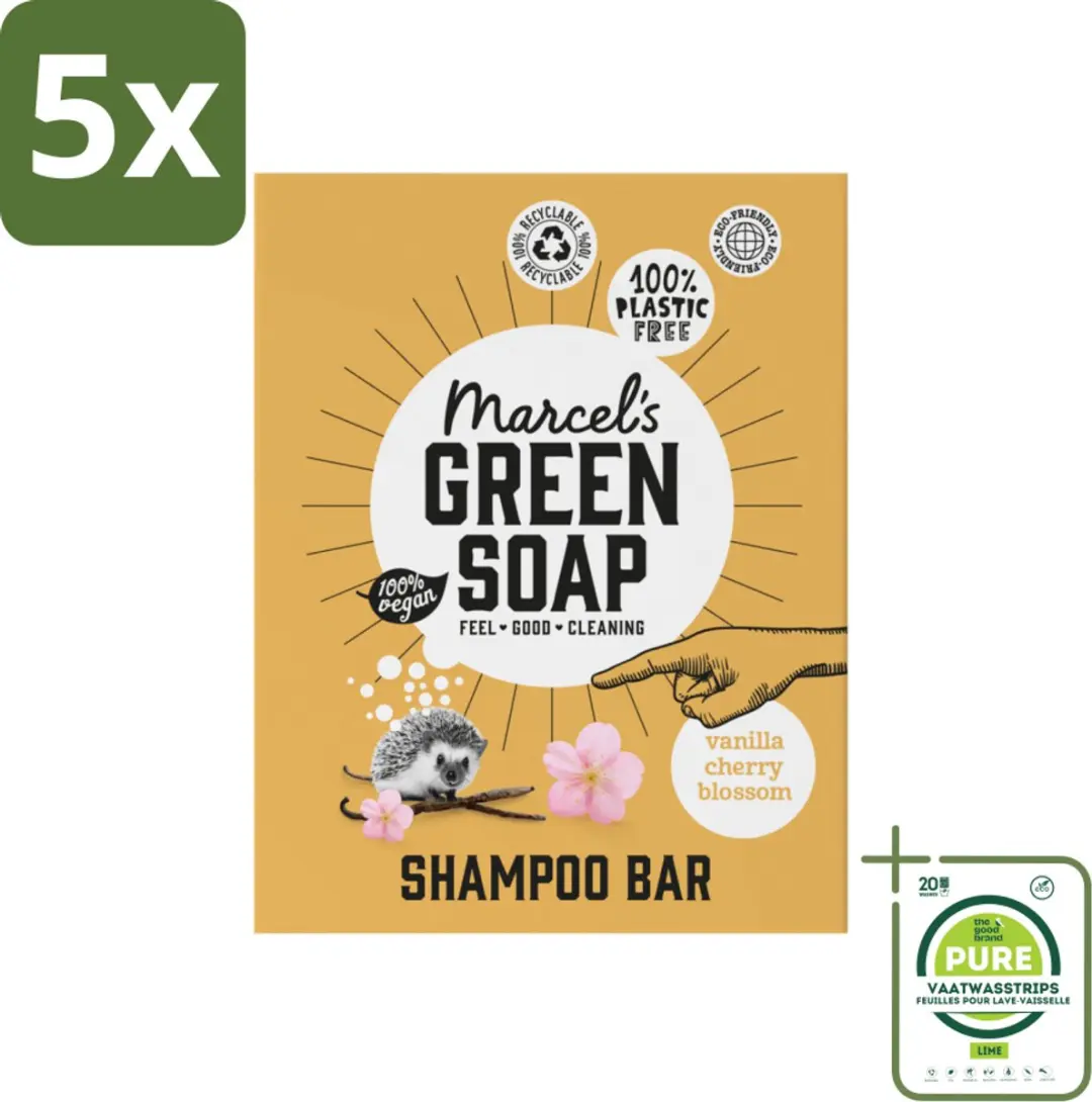 Marcel's Green Soap Shampoobar Vanilla & Cherry Blossom