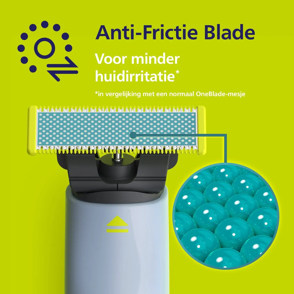 Philips OneBlade Vervangmesjes QP235/50 - 3 Stuks - Blauw/ Groen