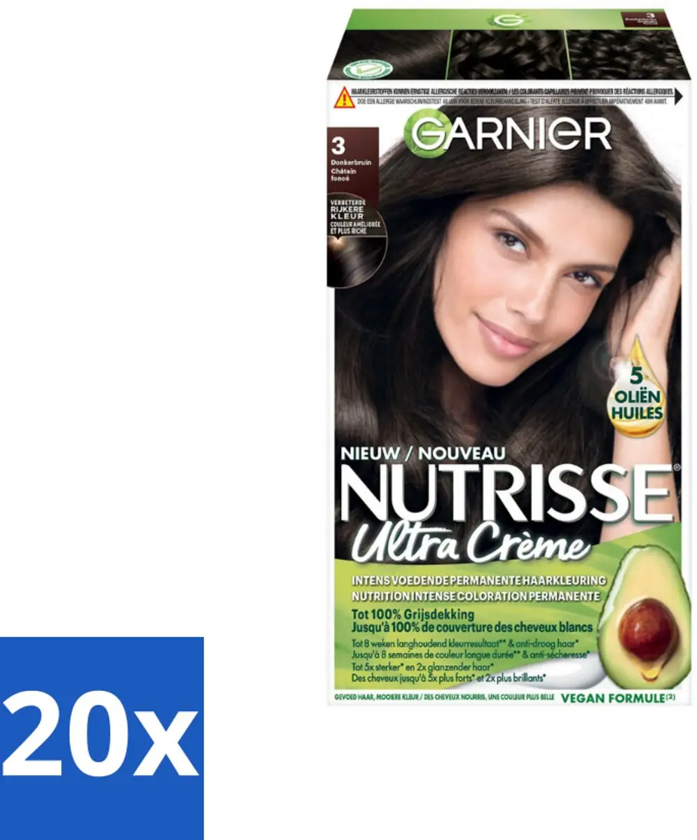 Garnier Nutrisse Ultra Crème 3 Haarkleuring Donkerbruin
