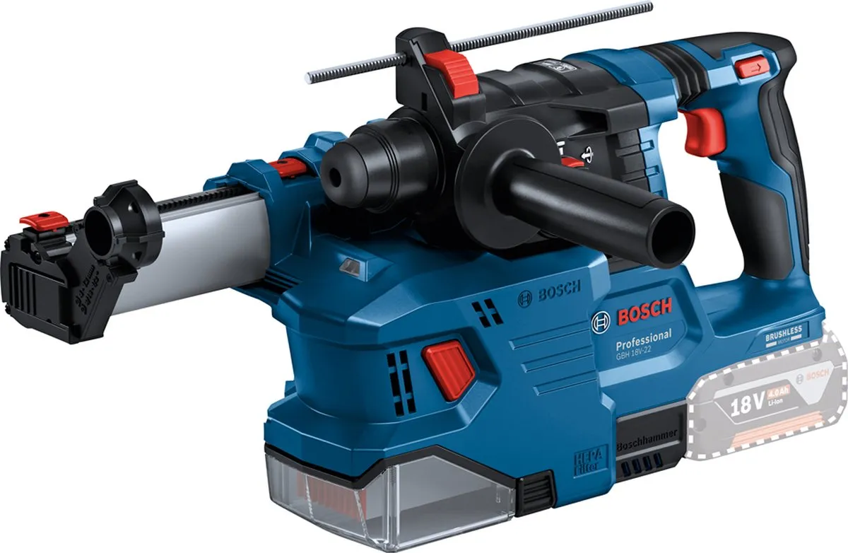 Bosch GBH 18V-22 Accuboormachine SDS-plus - 2x accu - 22mm beton
