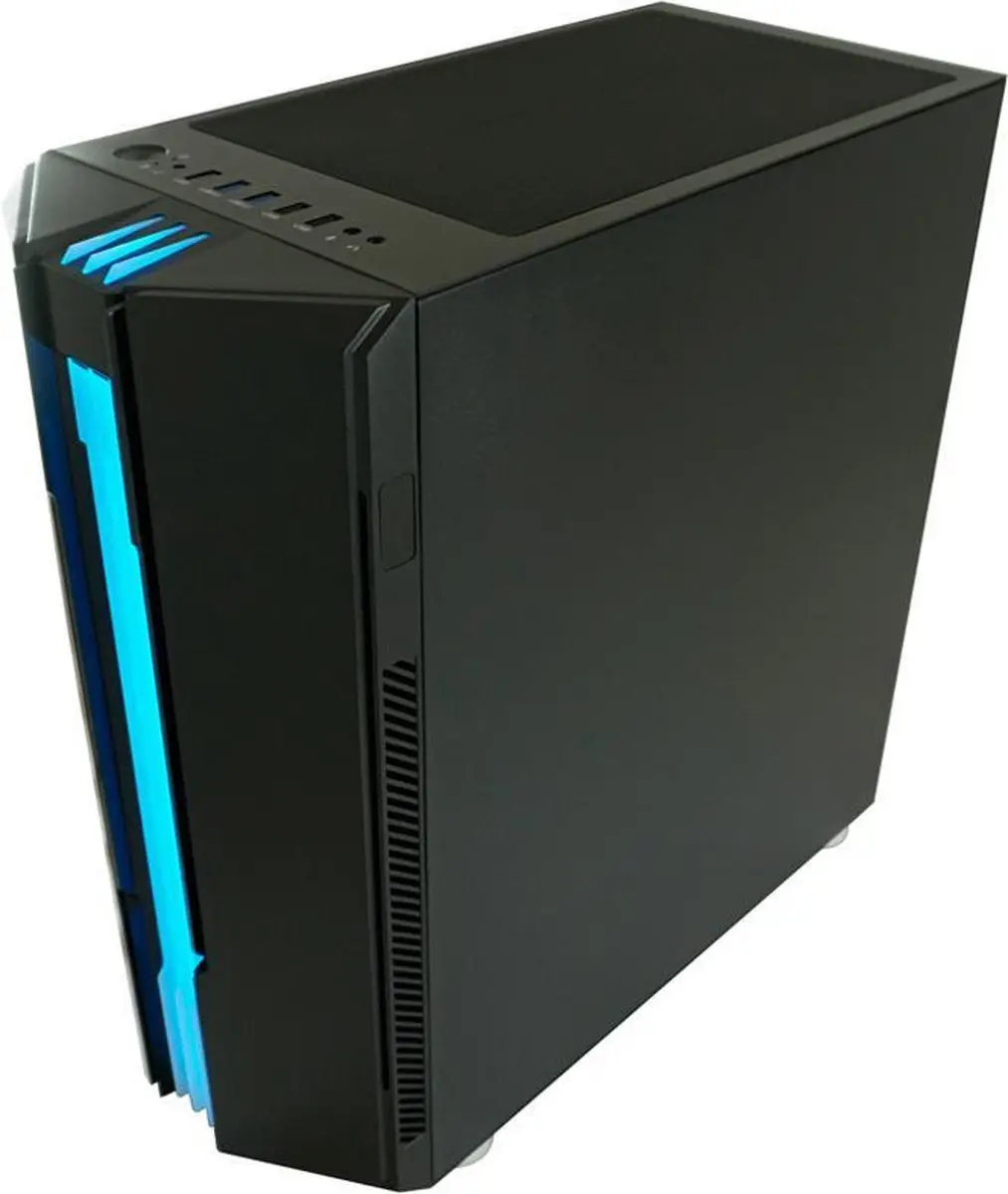 LC Power Skyscraper Midi Tower ATX Behuizing - RGB Glas - Zwart