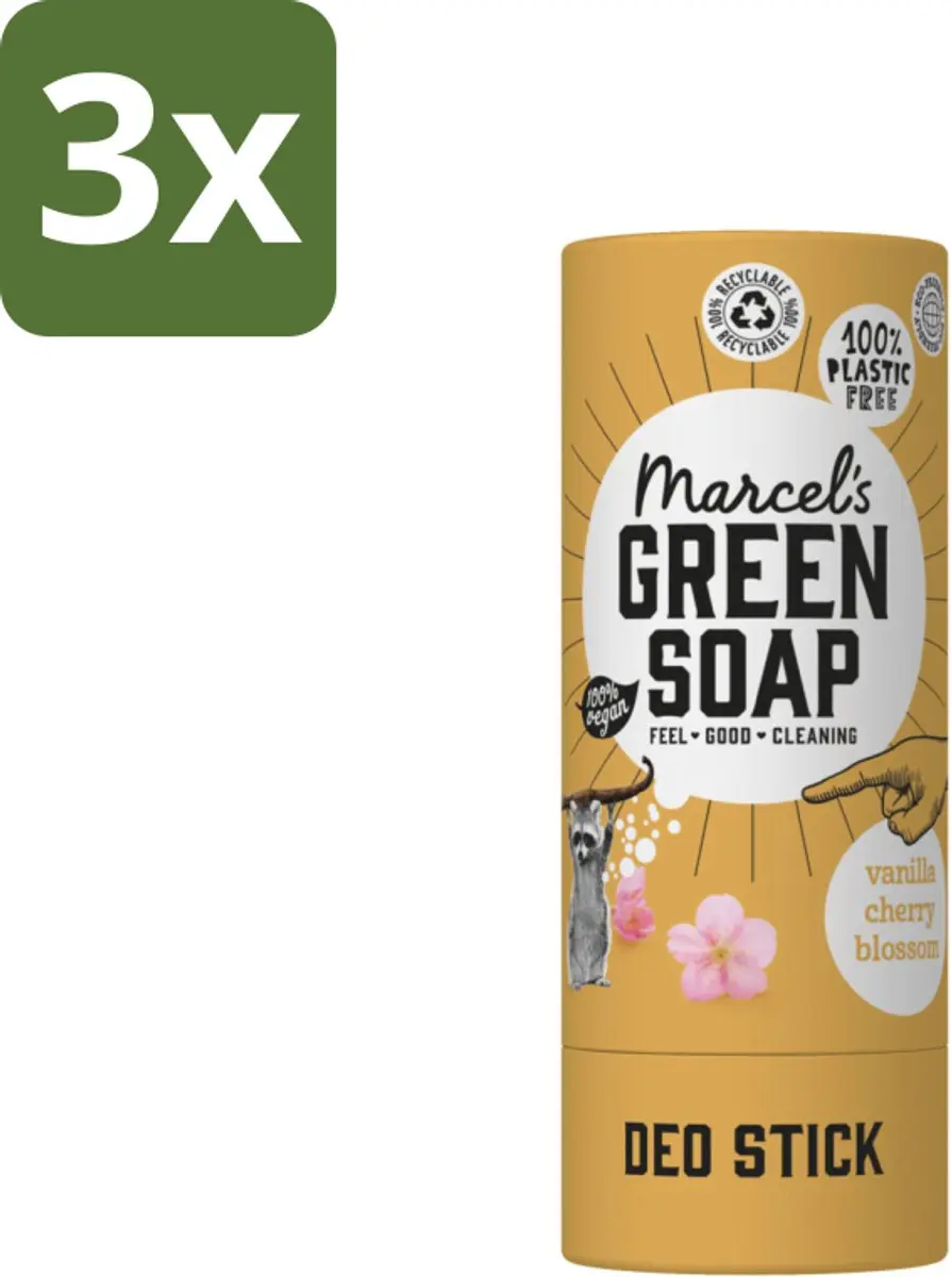 Marcel's Green Soap Deodorant Stick Vanille & Kersenbloesem