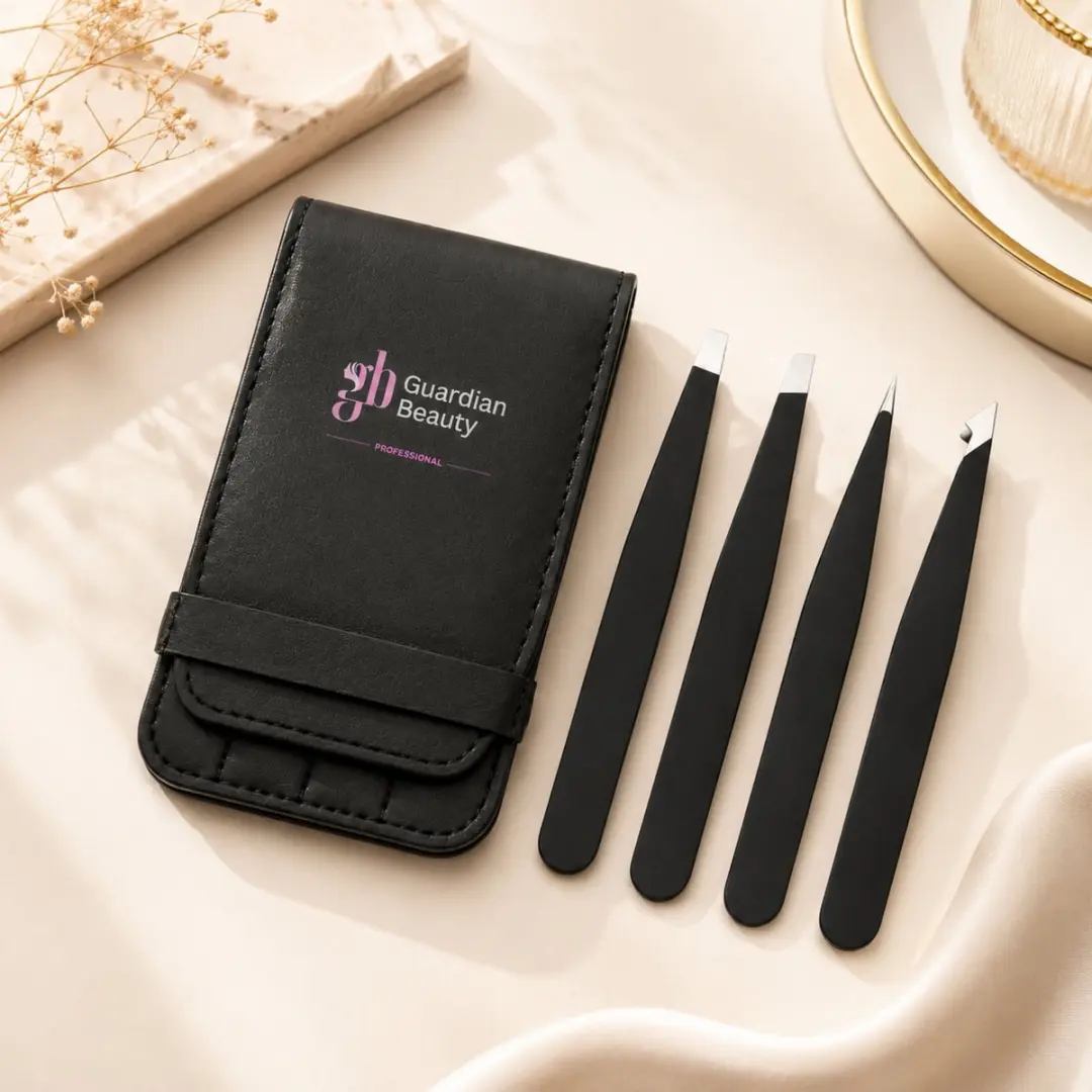 Guardian Beauty Wenkbrauw Pincetten Set 5-delig - RVS - Zwart