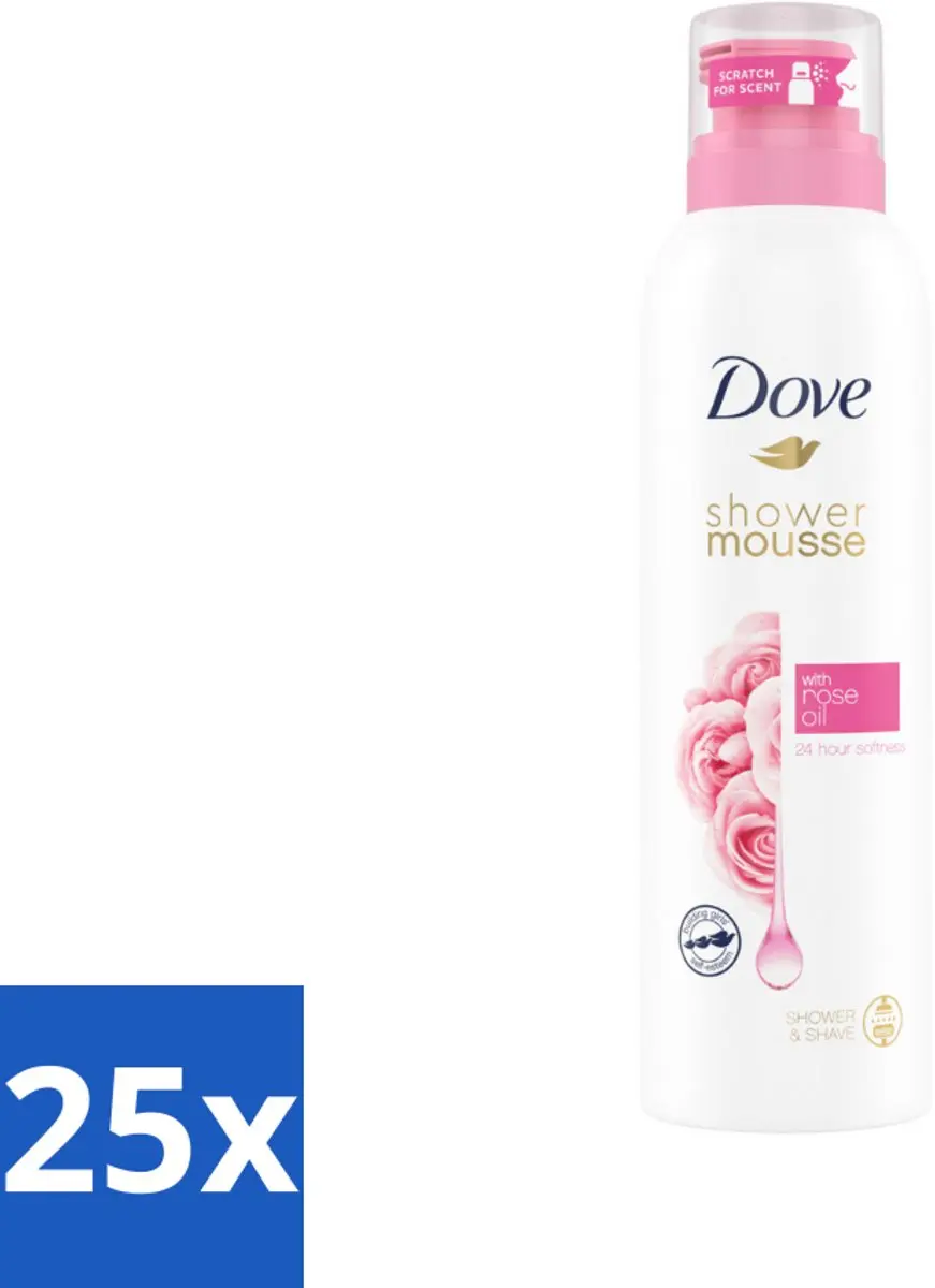 Dove Shower Foam Rose Oil 225ml