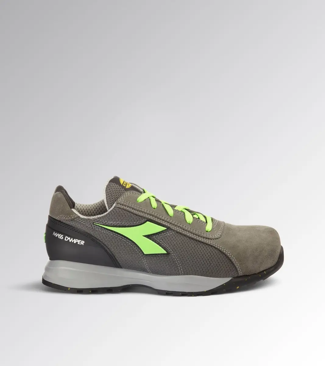 Diadora GLOVE MDS TEXT LOW S1PS FO SR COAL/GREEN FLUO 47