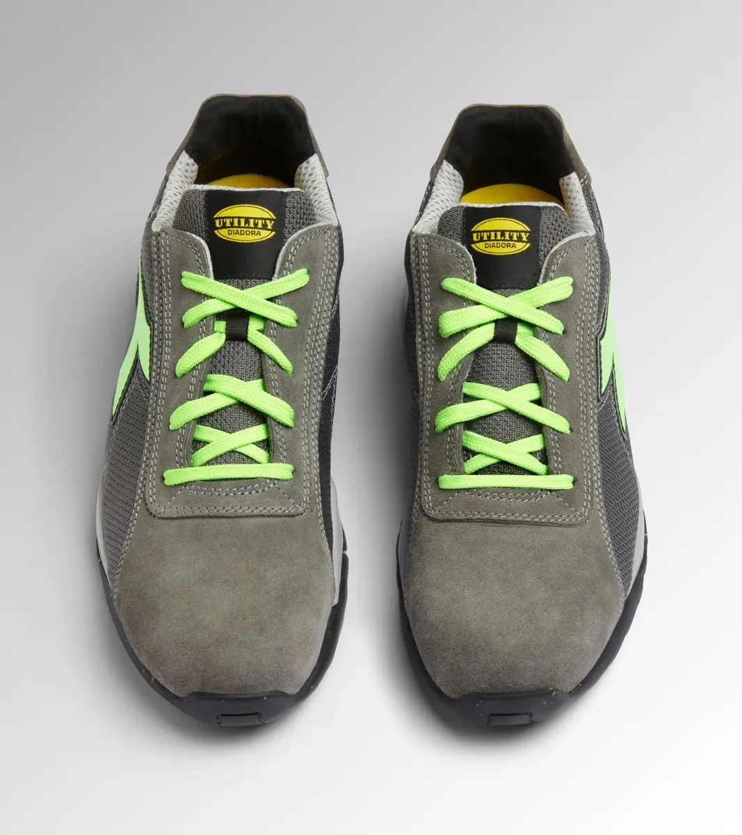 Diadora GLOVE MDS TEXT LOW S1PS FO SR COAL/GREEN FLUO 47
