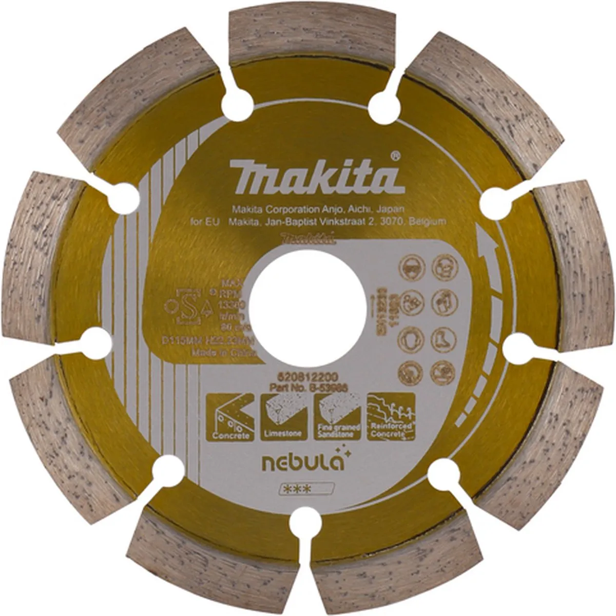 Makita B-53986 Diamantschijf 115mm - Natuursteen - Oranje